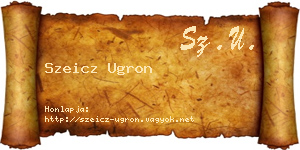 Szeicz Ugron névjegykártya